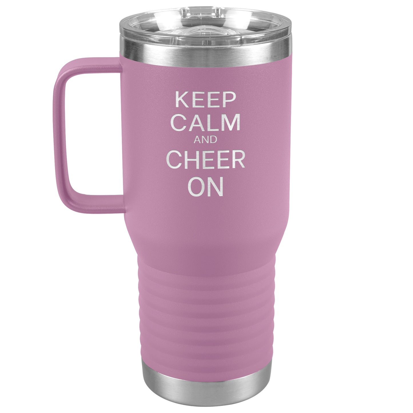 Keep Calm and Cheer On Travel Mug