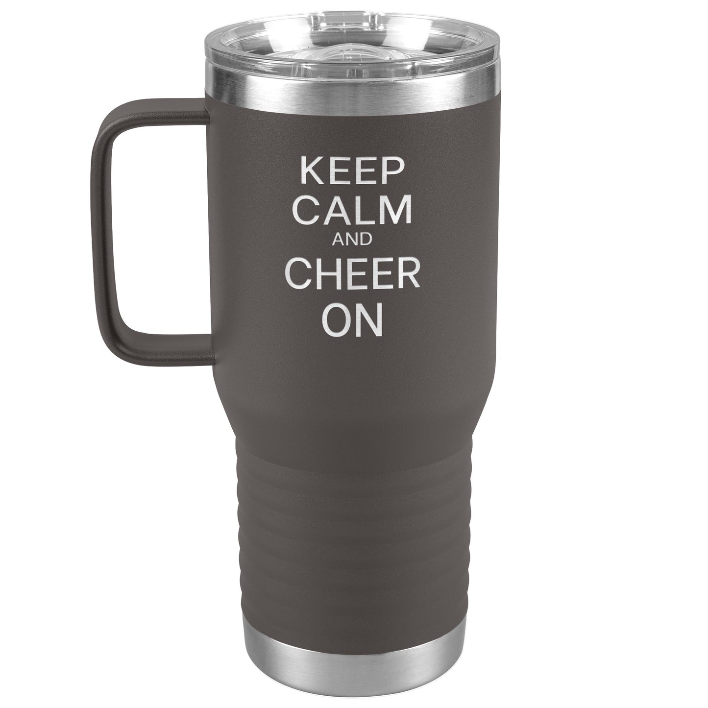 Keep Calm and Cheer On Travel Mug