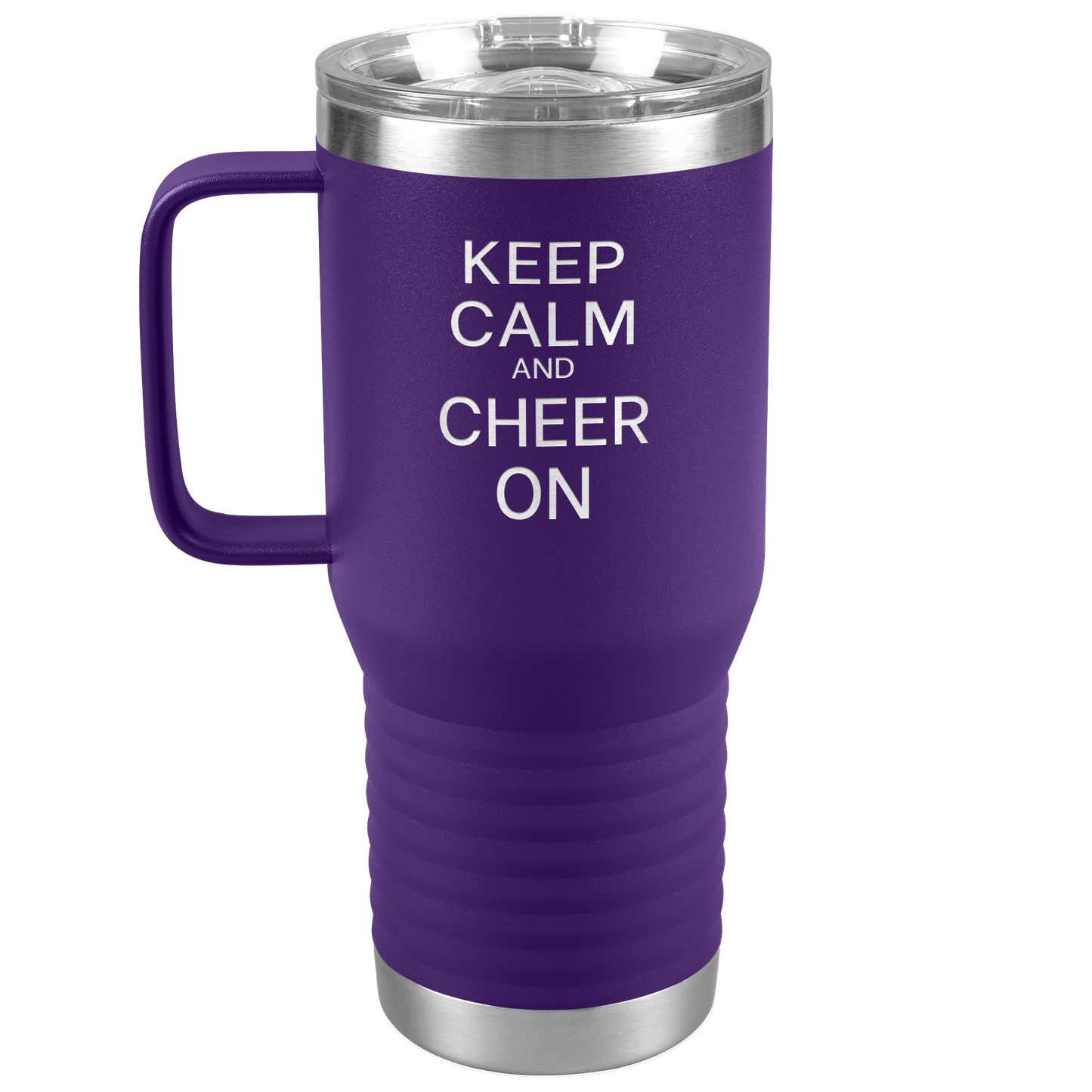 Keep Calm and Cheer On Travel Mug