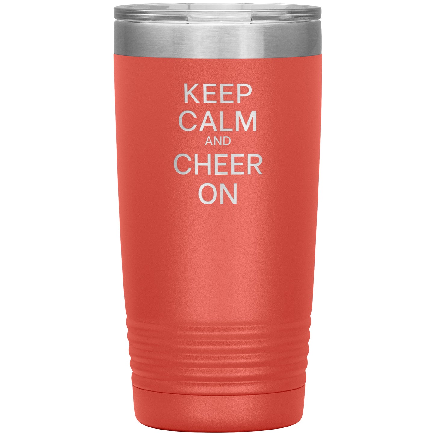 Keep Calm and Cheer On Travel Mug