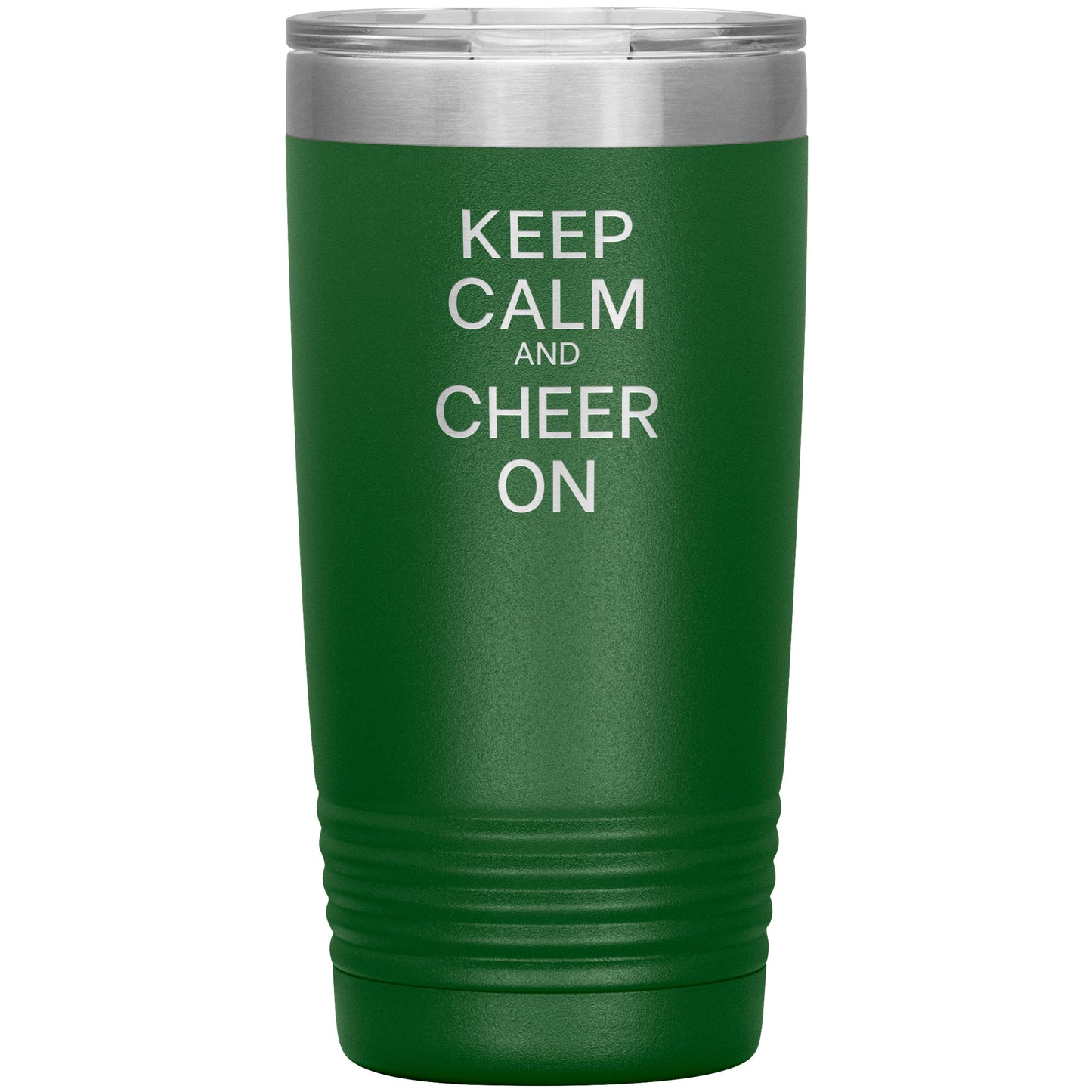 Keep Calm and Cheer On Travel Mug