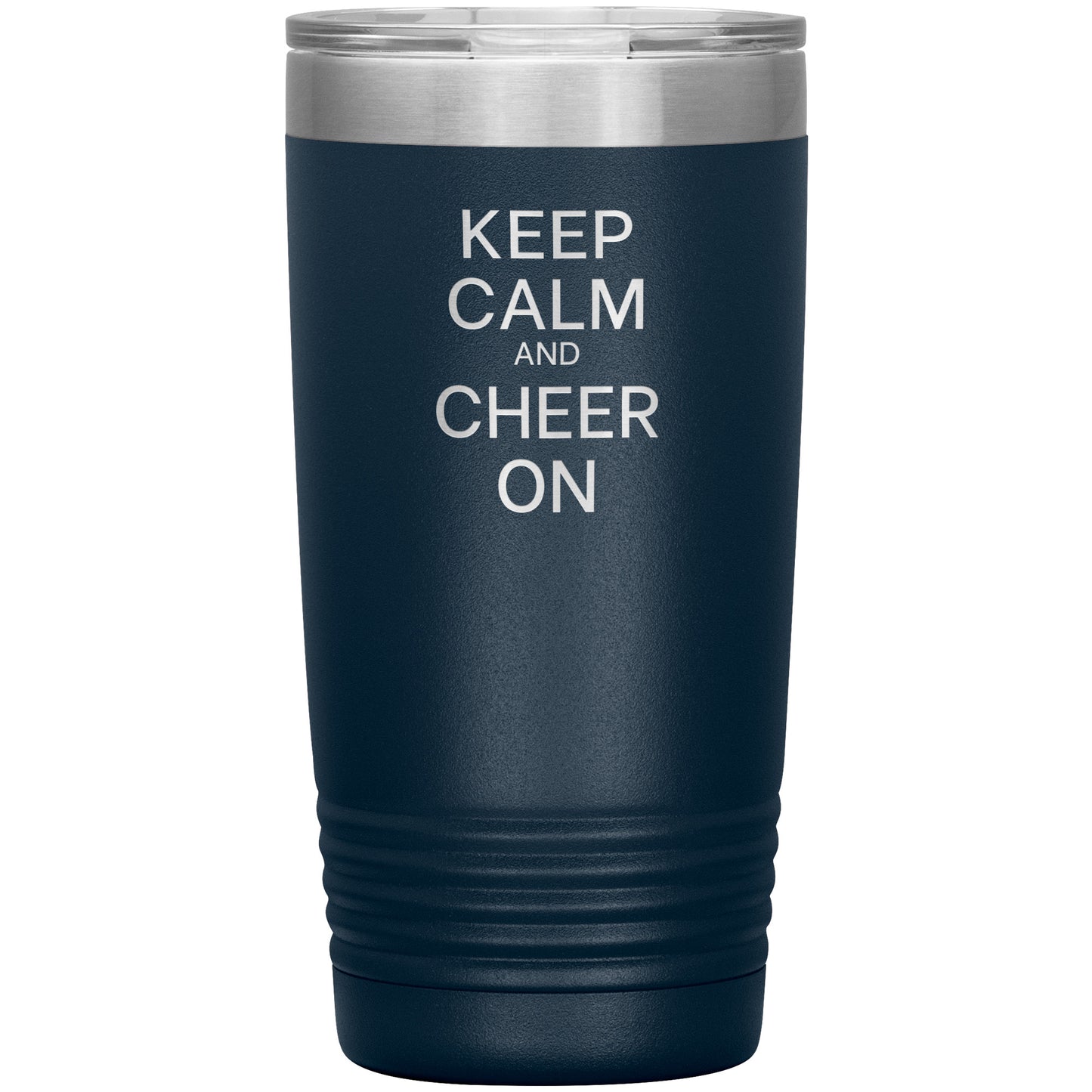 Keep Calm and Cheer On Travel Mug