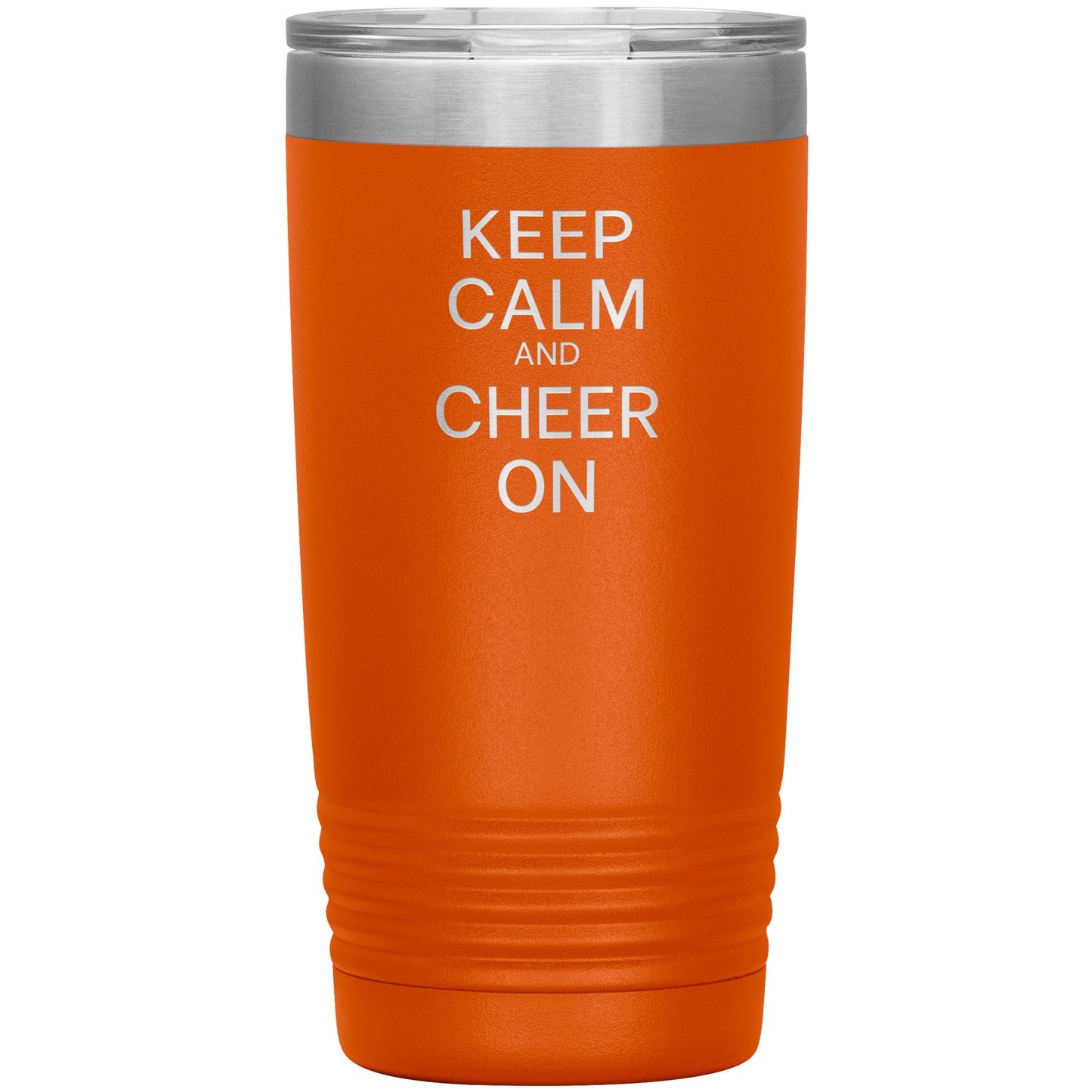 Keep Calm and Cheer On Travel Mug
