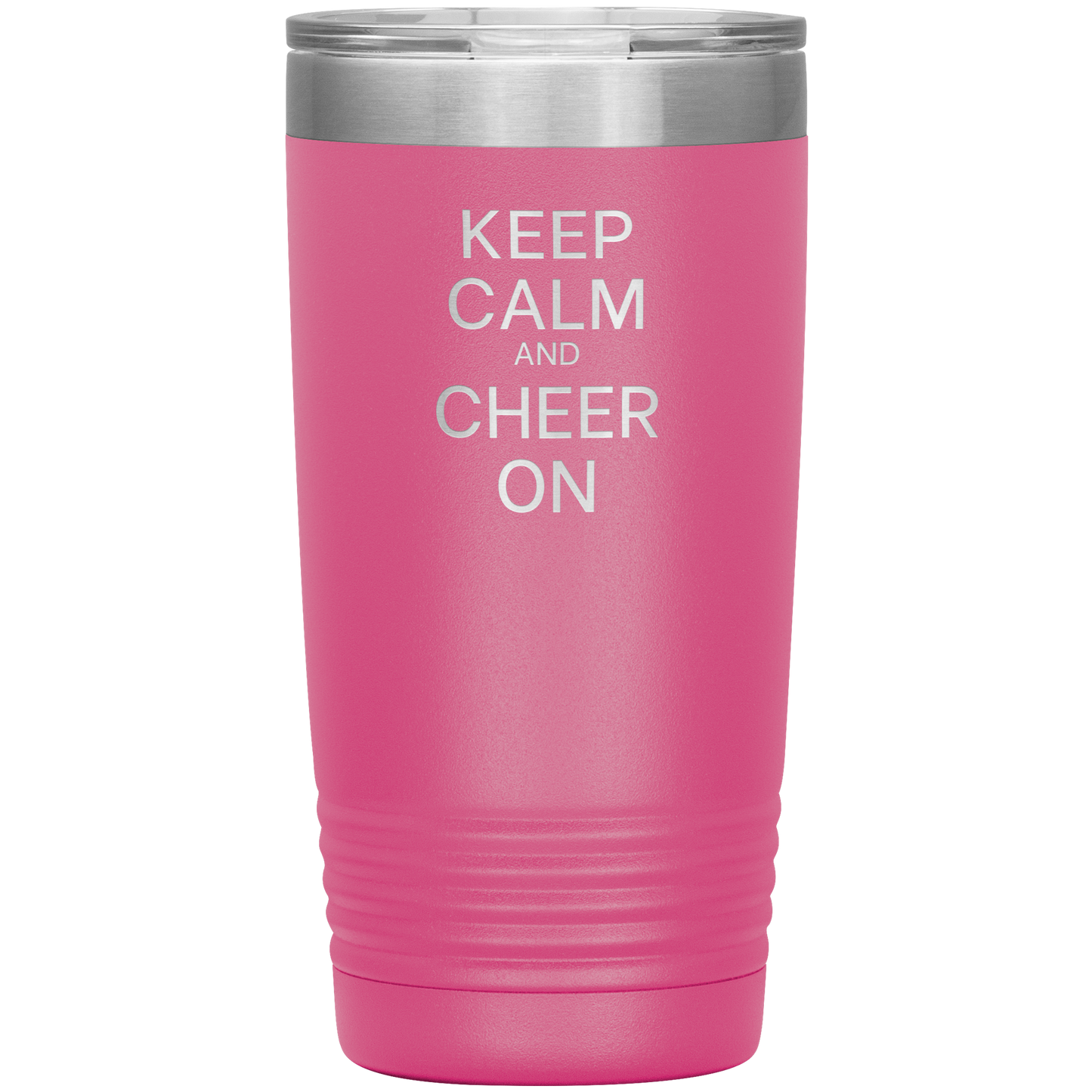 Keep Calm and Cheer On Travel Mug