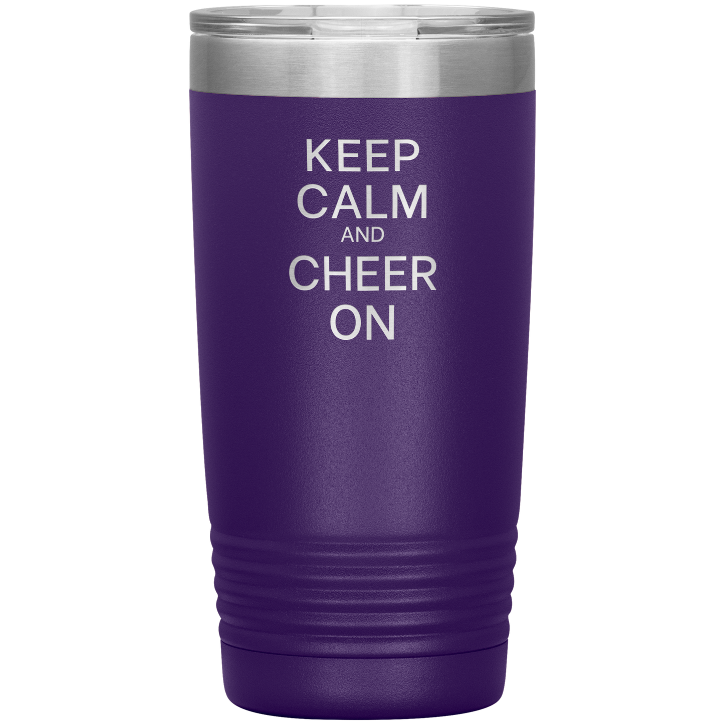 Keep Calm and Cheer On Travel Mug