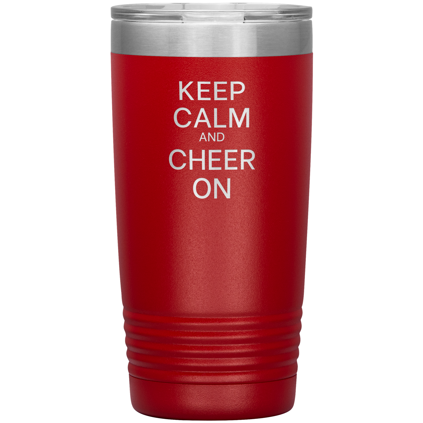 Keep Calm and Cheer On Travel Mug