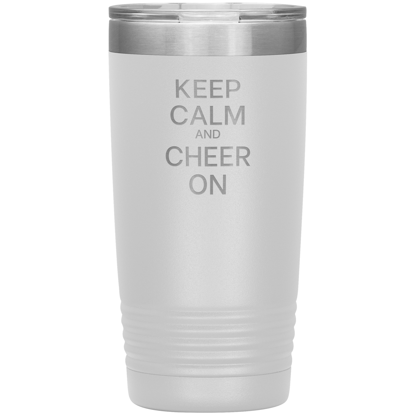 Keep Calm and Cheer On Travel Mug
