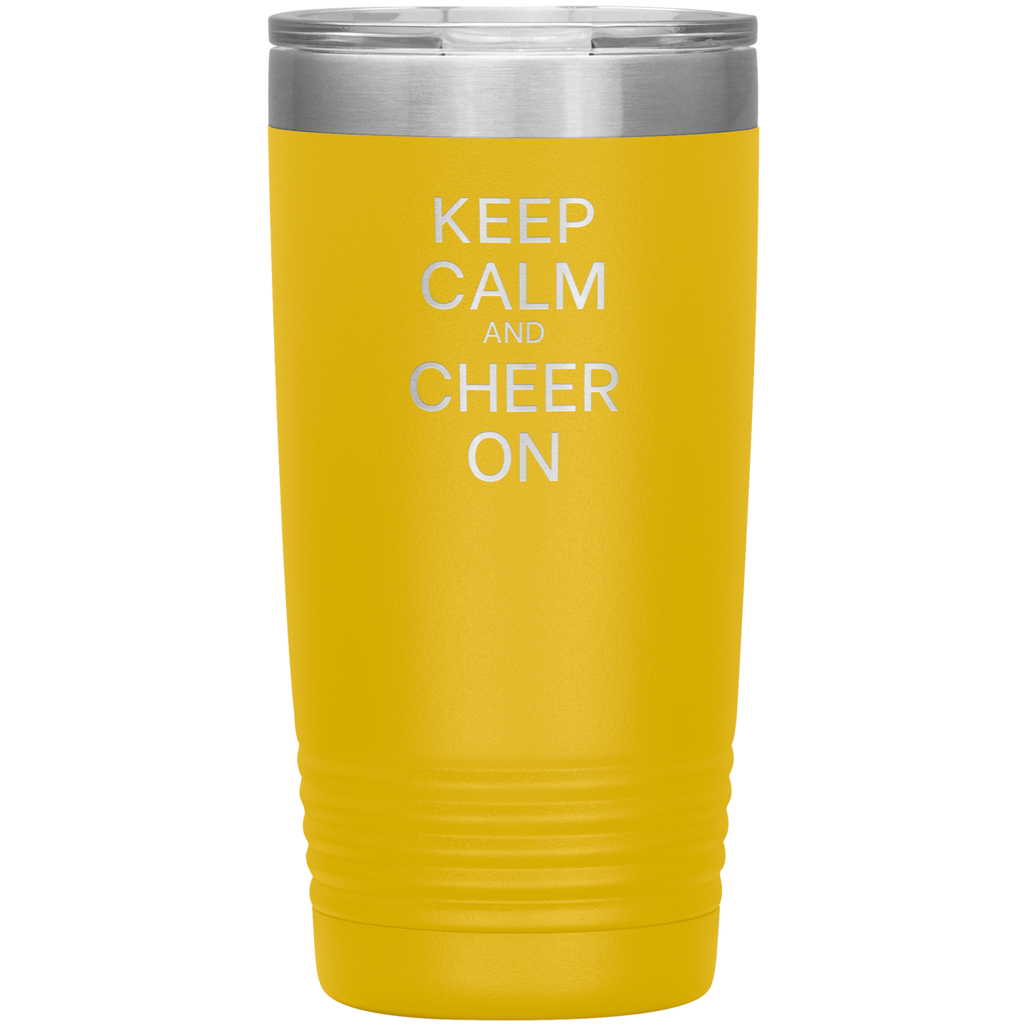 Keep Calm and Cheer On Travel Mug