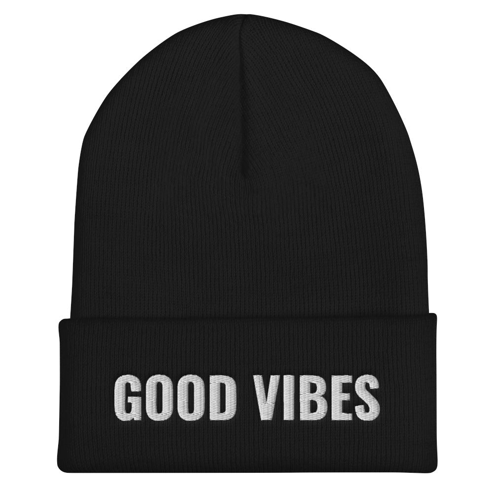 Good Vibes Cuffed Beanie