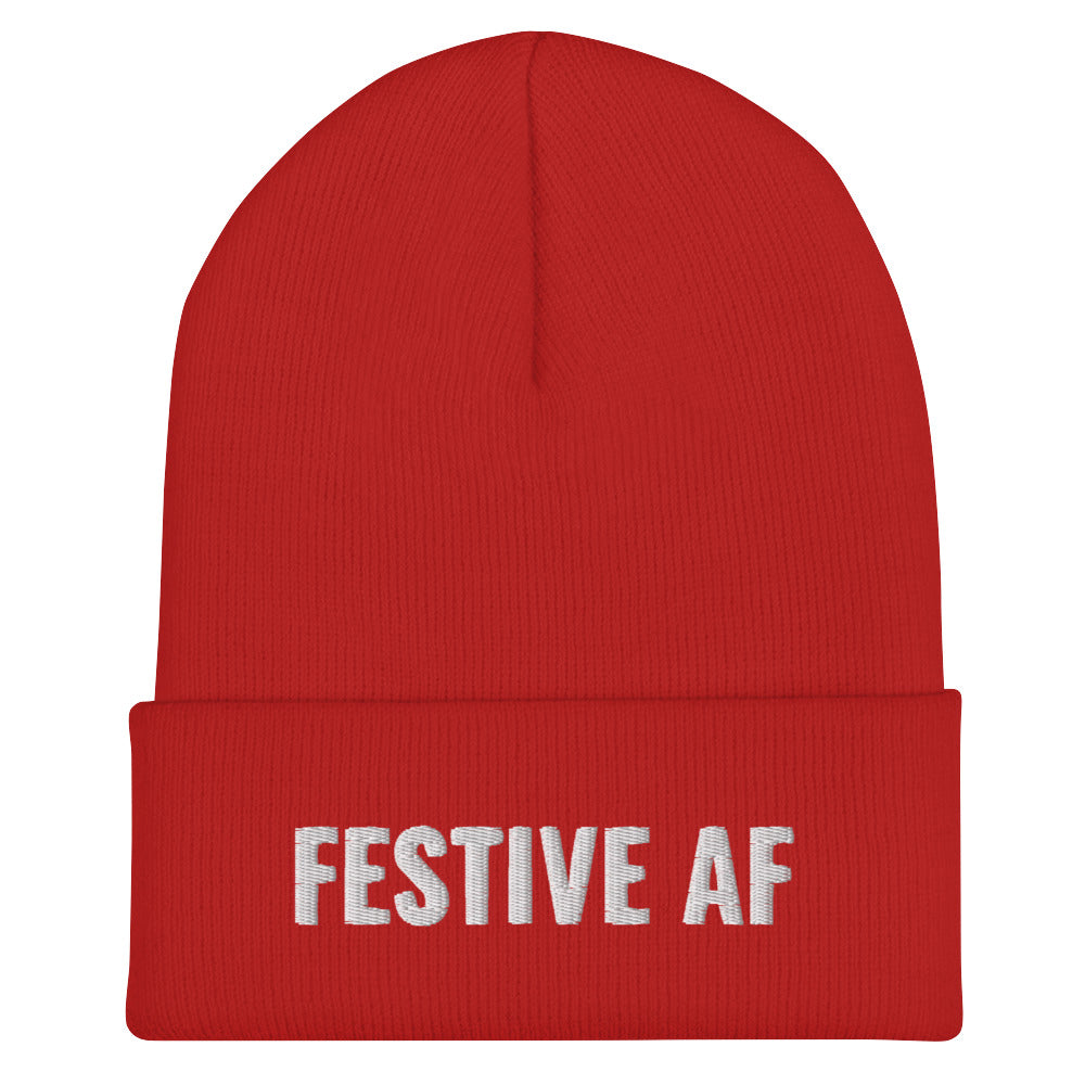 Festive AF Cuffed Beanie