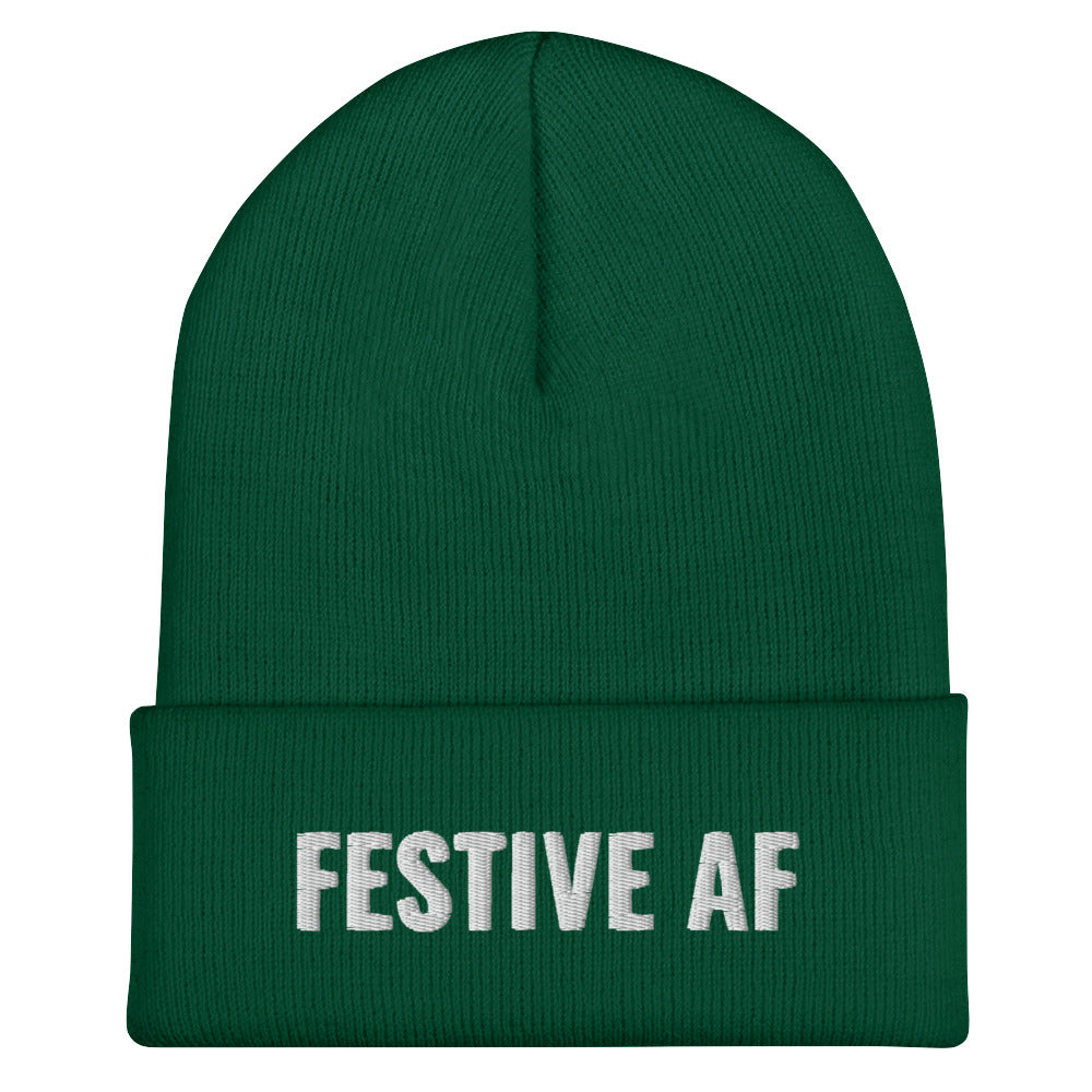Festive AF Cuffed Beanie