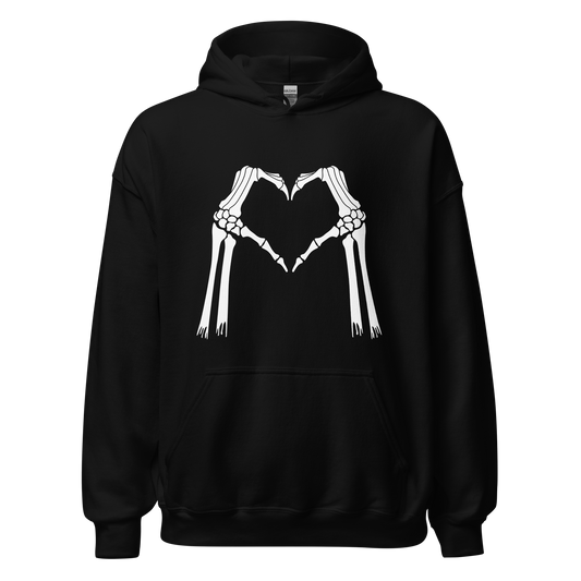 Skeleton Heart Hands Hoodie