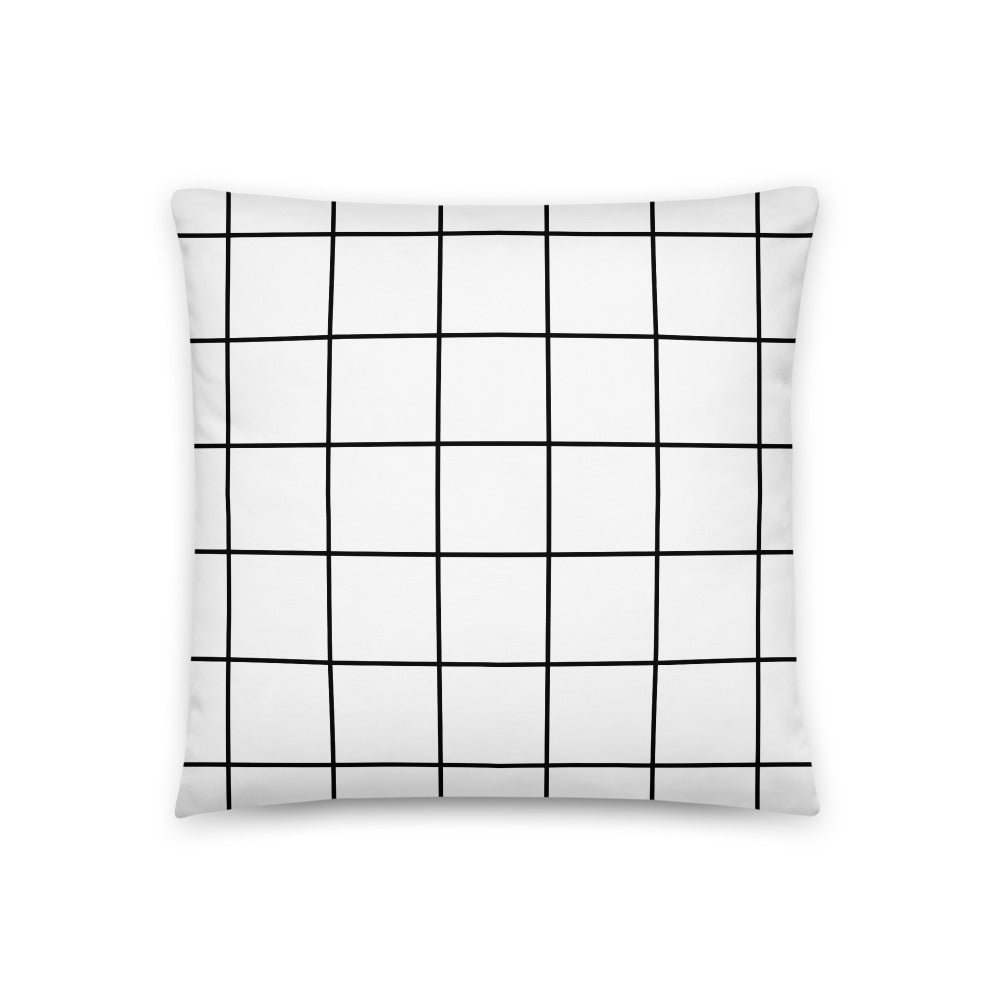 Black Grid Pillow