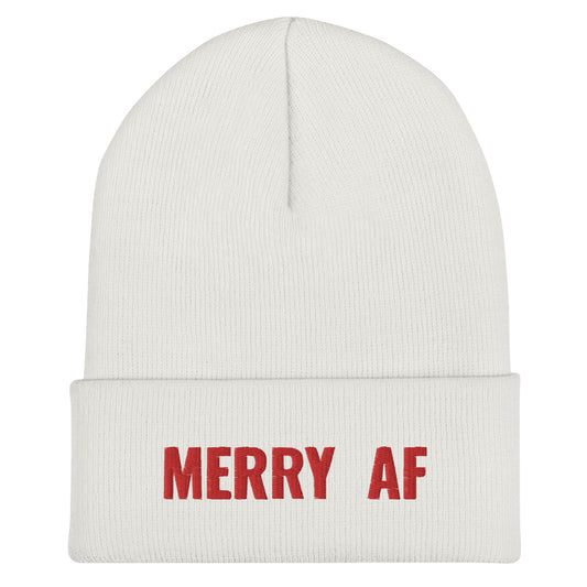 Merry AF Cuffed Beanie