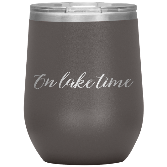 On Lake Time Wine Tumbler